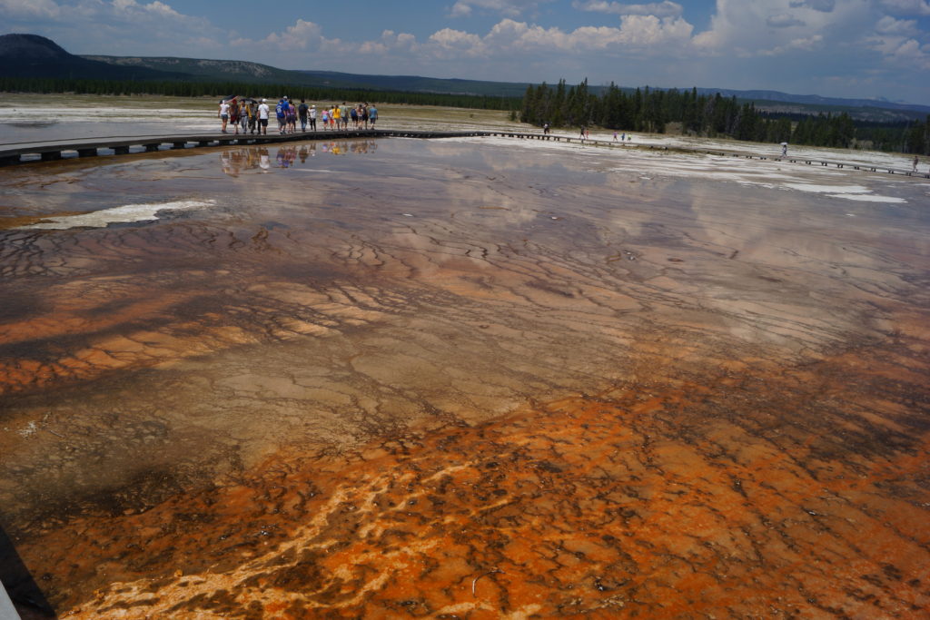 Grand Prismatic Spring. On the runway.