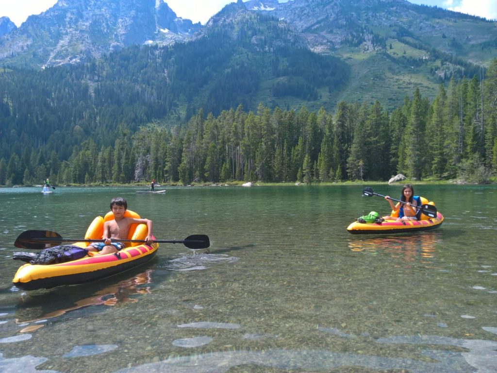 Alejandro and Marián rowing in Spring Lake. August 1 2017