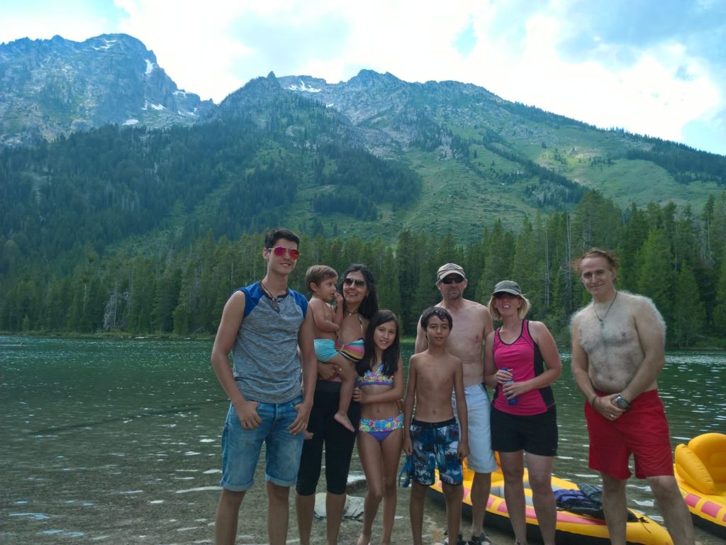 With our friends Curt & Melodi in Spring Lake. Grand Teton NP August 1 2017