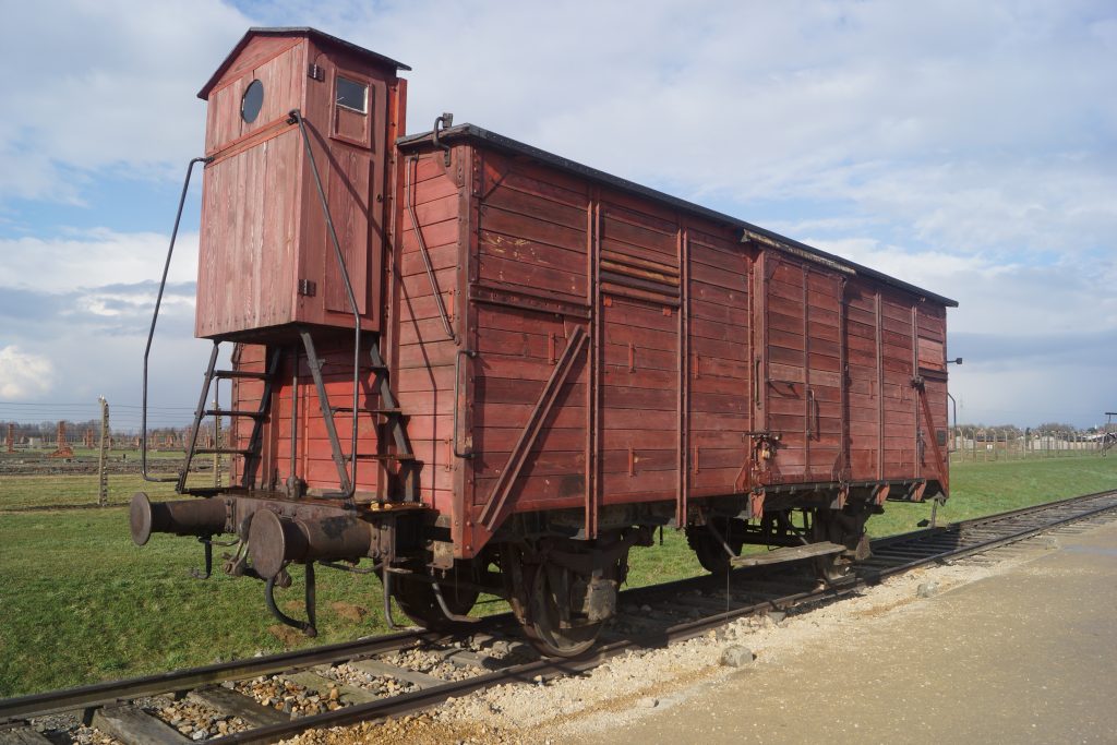 Wagon to transport the Jews in Auschwitz. 10th April