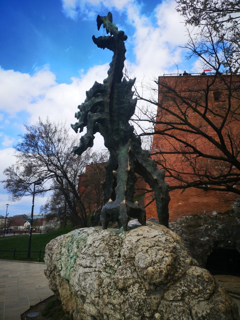 Wawel Dragon, by the castle of the same name. 8th April
